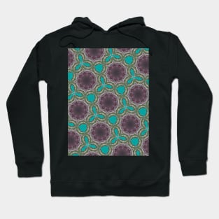 Mauve Purple and Teal Ameba Looking Pattern - WelshDesignsTP003 Hoodie